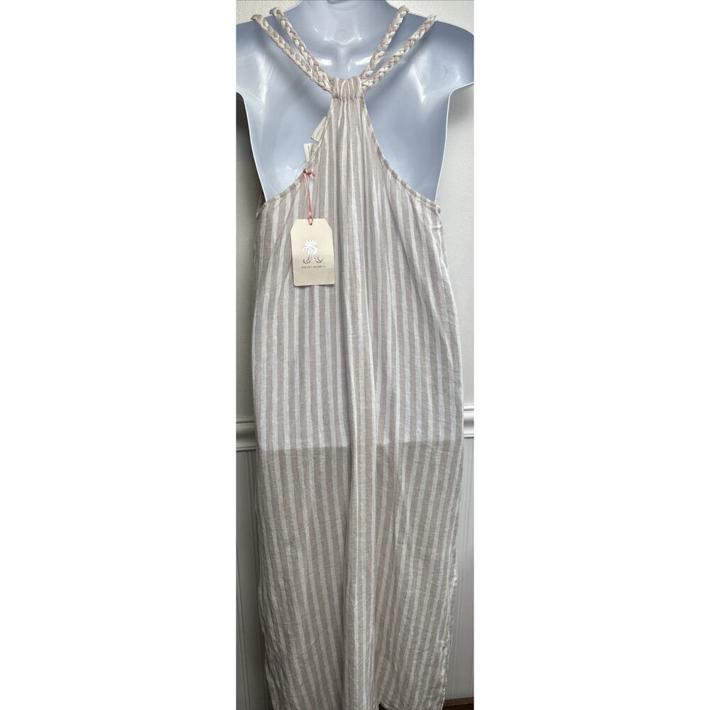 Rachel Ashwell Women S Sundress Coverup Linen Blend Braided Beachy Coastal Maxi - Picture 4 of 10